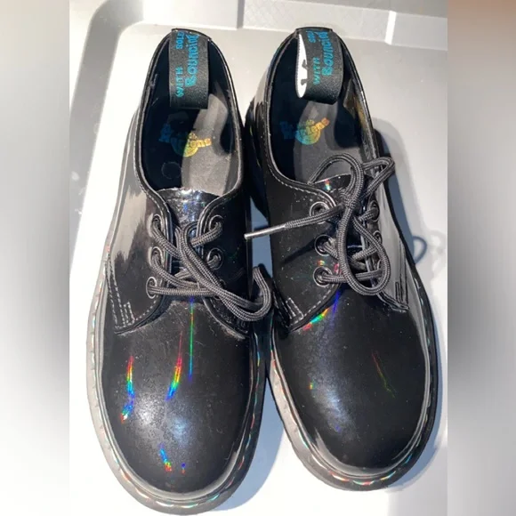 Doc Marten 1461 rainbow platform shoes - Picture 1 of 5
